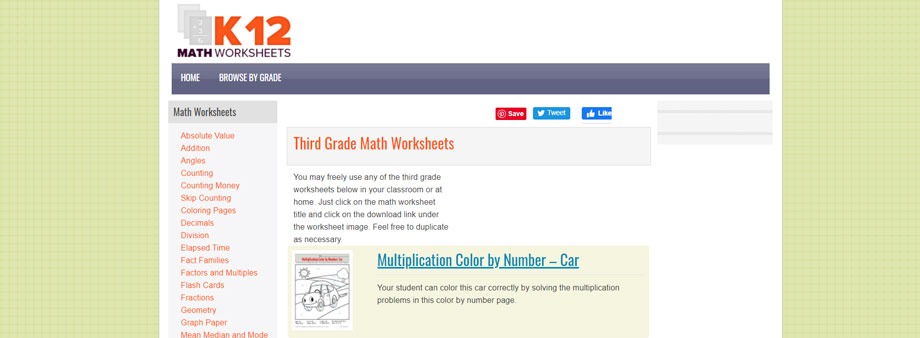 free printable 3rd grade math worksheets with k12mathworksheets